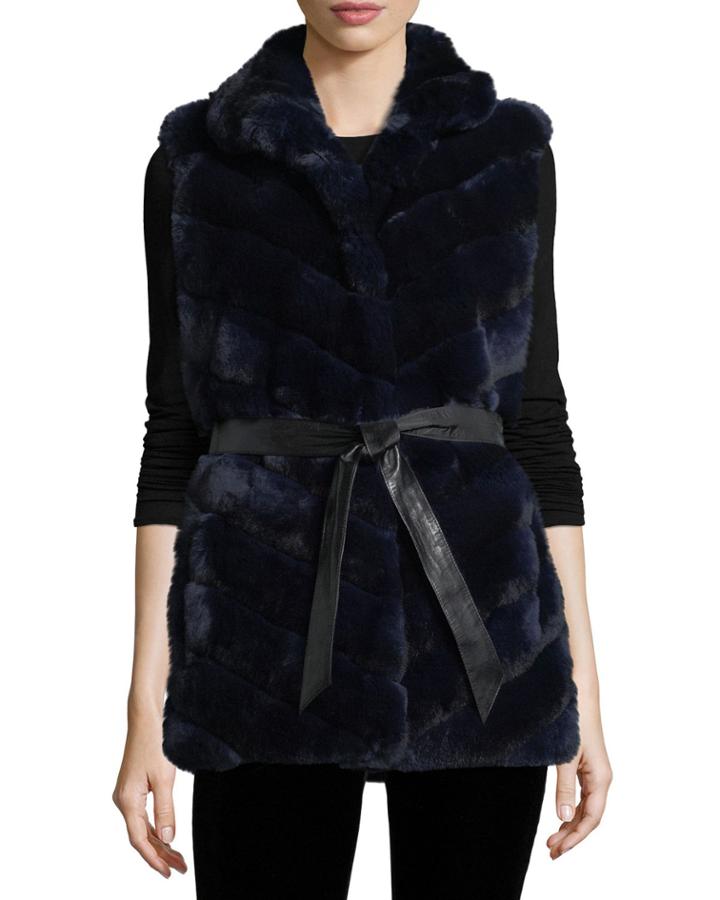 Rex Rabbit Fur Reversible Down Jacket