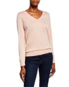 V-neck Silk-cotton