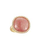 Jaipur Sunset 18k Pink Sapphire & Diamond Ring,