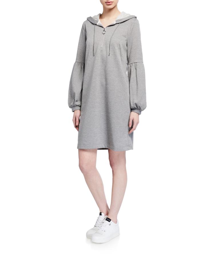 French Terry Hooded Dress