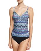 Skyline Wrap-front Tankini Swim Top,