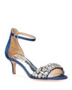 Lara Embellished Satin Kitten-heel
