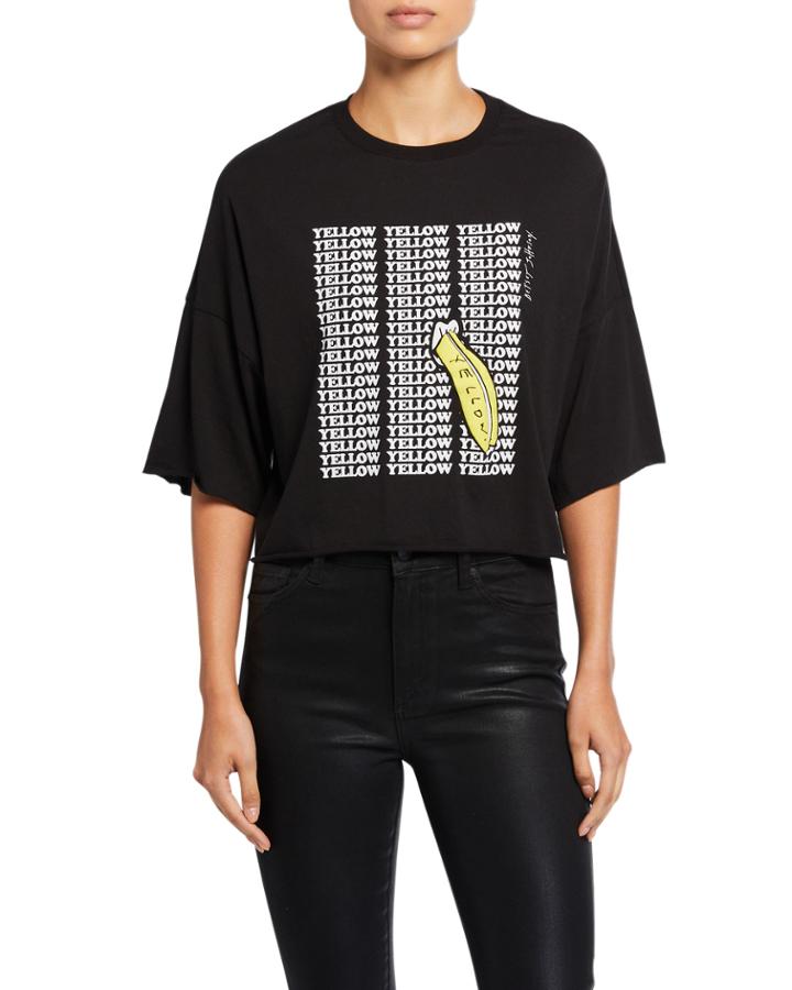 Yellow Banana Raw Edge Tee