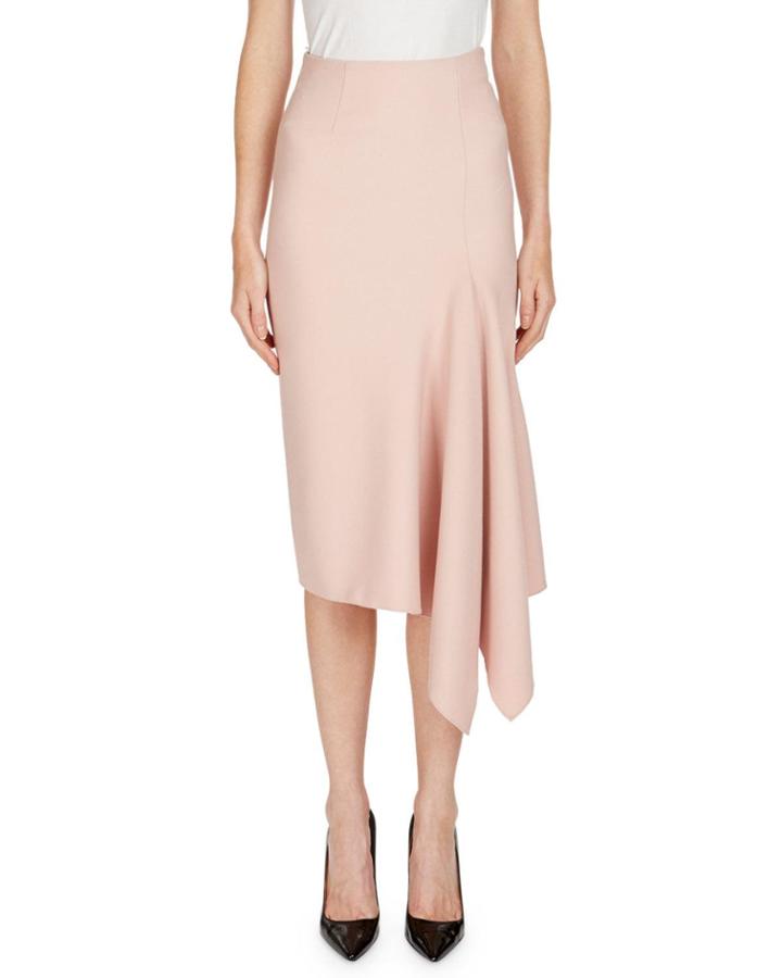Morpeth Crepe Pencil Skirt With Asymmetric