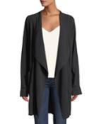 Go Over Silk Open-front Jacket