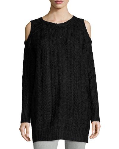 Cold-shoulder Cable-knit