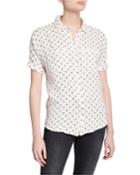 Backyard Star-print Button-front Top