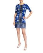 Elbow-sleeve T-body Dress