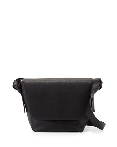 Knots Faux-leather Crossbody Bag, Black