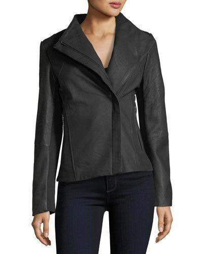 Kelly Asymmetric-zip Peplum