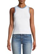 Jolie Cropped Cotton Tank Top