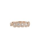 18k Rose Gold Scalloped Diamond Ring,