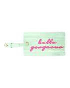 Hello Gorgeous Luggage Tag, Green/multi