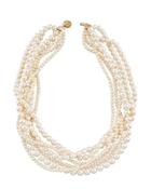 14k Six-row Freshwater Pearl Torsade Necklace,