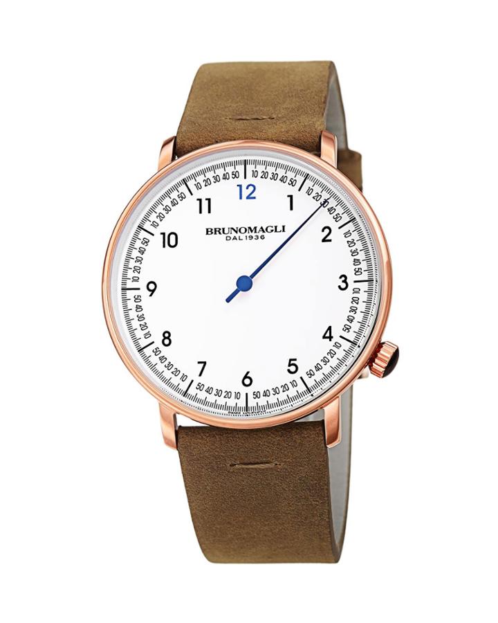 Men's 43mm Roma Fiero Watch W/ Italian Leather Strap, Camel Brown