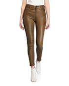 Nina High-rise Skinny Leather Ankle Pants