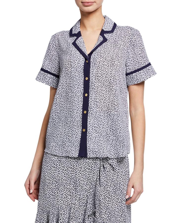 Contrast Trim Pj Top