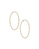 Textured Hoop Earrings, Golden