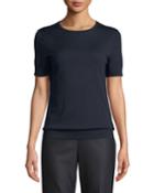 Crewneck Short-sleeve Wool