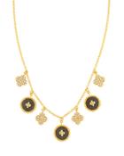 Clover Pave Charm Necklace