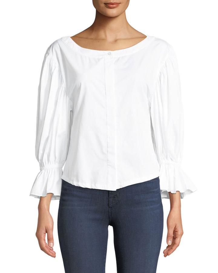 Nickie Shirting Cotton Top