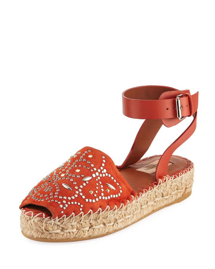 Studded Suede Espadrilles