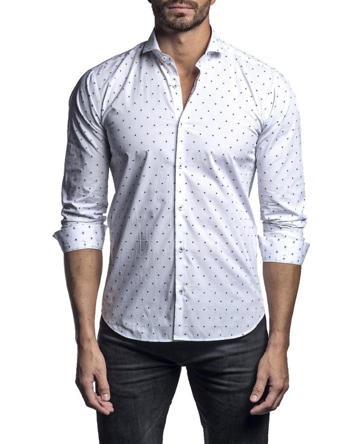 Men's Semi-fitted Stars Long-sleeve Woven