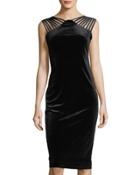 Sleeveless Strappy Velvet Dress