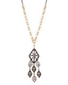 Gloria Long Crystal Pendant Necklace