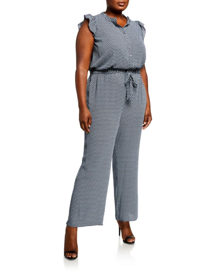 Garden Geo Ruffled Jumpsuit