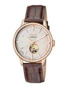 41mm Men's Mulberry Watch W/ Leather Strap, Brown/rose Golden