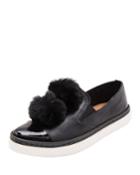 Dna Gored Slip-on Sneaker W/ Faux-fur Pompoms