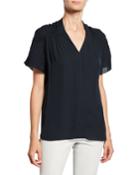 Elvin V-neck Short-sleeve High-low