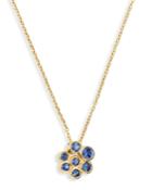 18k Glamazon Stardust Mini Pendant Necklace With Medium Blue