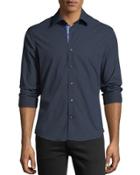 Slim-fit Wear-it-out Textured Navy