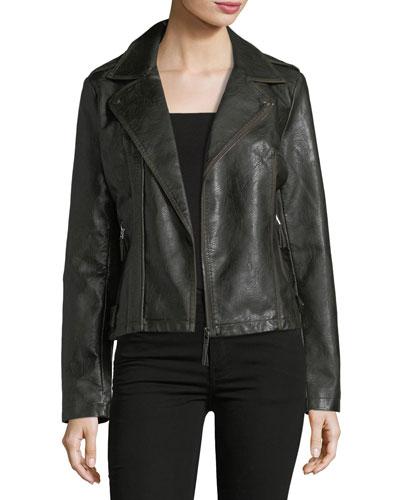 Leatherette Motorcycle Jacket