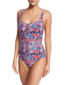 Lace-up Back One-piece