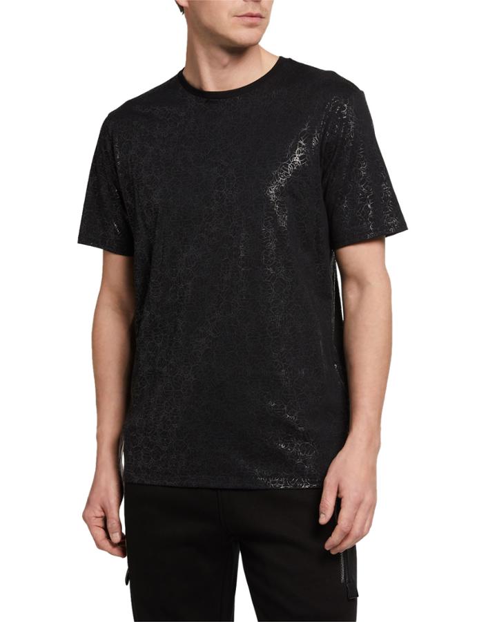 Men's Foil-pattern Crewneck T-shirt