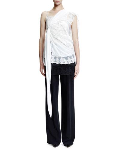 Lace-trim Overlayer, White