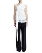 Lace-trim Overlayer, White