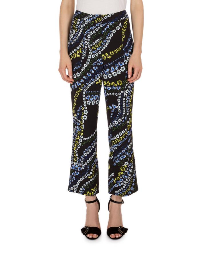 Verity Cropped Flare-leg Pants, Black