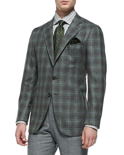 Plaid Soft Jacket, Green