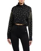 Clover Impression Constellation-print Cropped