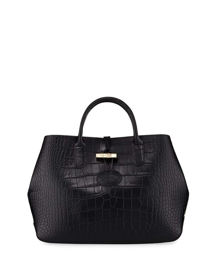 Leather Crocodile-embossed