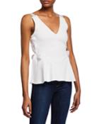 Grommet Crepe Sleeveless