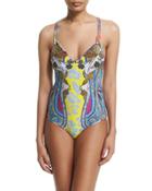 Butterfly Paisley-print One-piece
