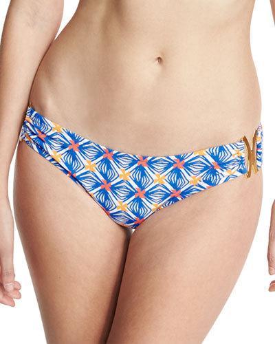 Elba Mosaic-print Bandeau Bikini Swim Bottom,