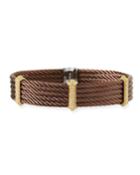 Petra Stacked Cable Bangle W/ Diamonds