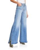 Le Palazzo Snap Away Wide-leg Jeans