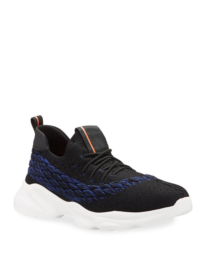 Tours Two-tone Knit Trainer